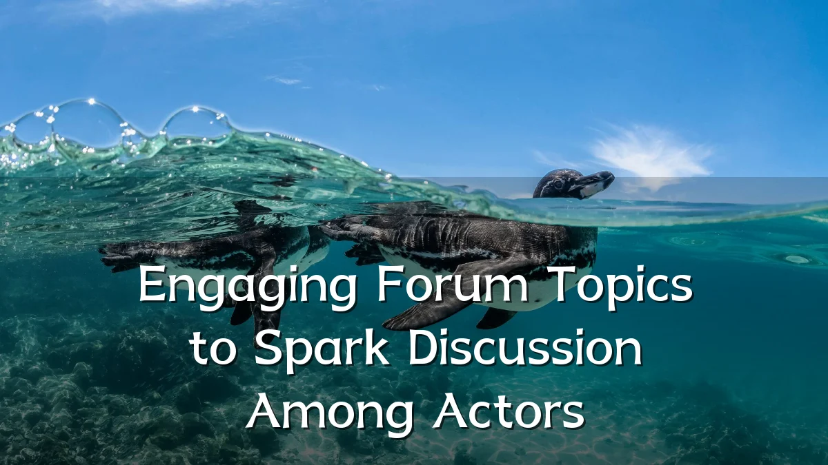 Engaging Forum Topics to Spark Discussion Among Actors