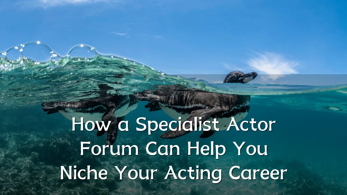 How a Specialist Actor Forum Can Help You Niche Your Acting Career