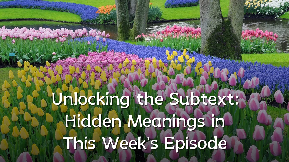 Unlocking the Subtext: Hidden Meanings in This Week's Episode